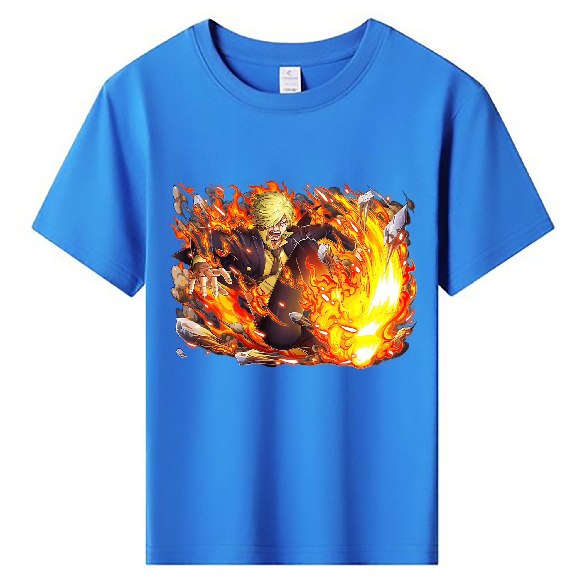 ワンピース サンジ ONE PIECE Sanji 綿100％キッズTシャツ（フロントプリント）